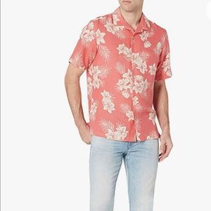 NWOT 28Palms Relaxed-Fit Silk/Linen Hawaiian Shirt